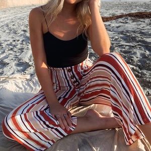 Boho striped flowy pants